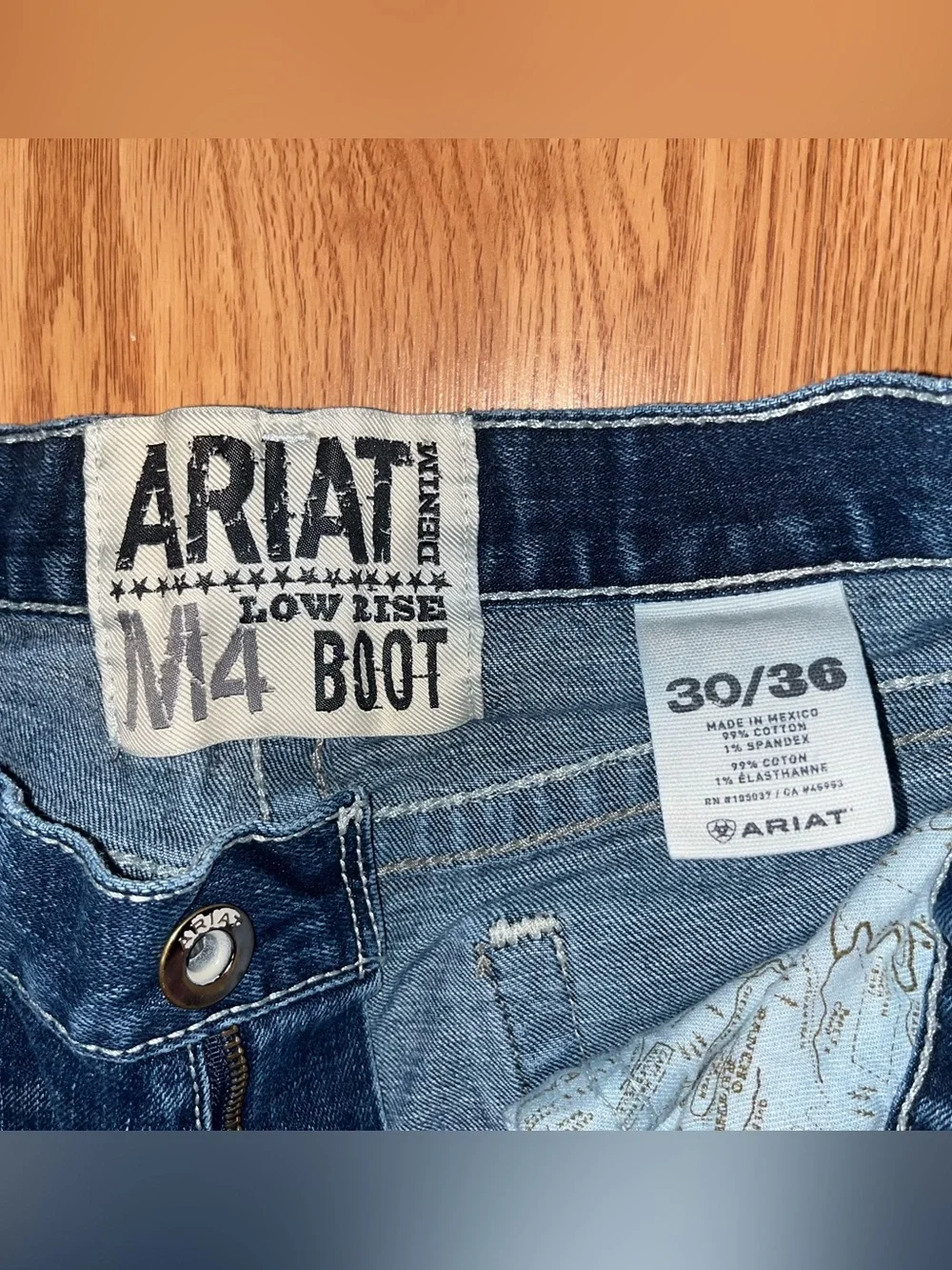 30/36 Ariat Men's Low Rise Bootcut Jeans